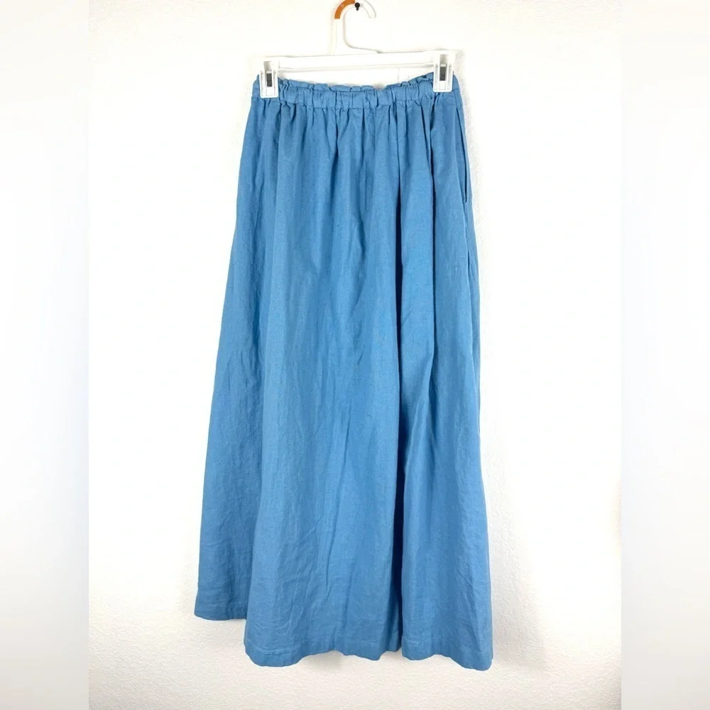 Abercrombie & Fitch Light Blue A-Line Skirt tie waist maxi skirt size XS